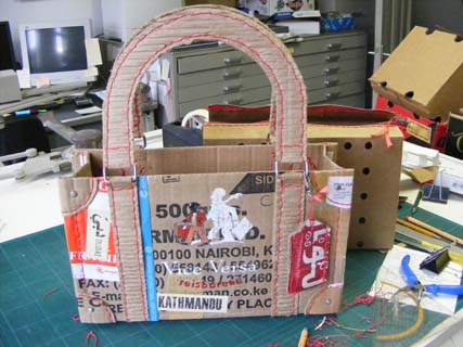 Cardboard paperbag travel