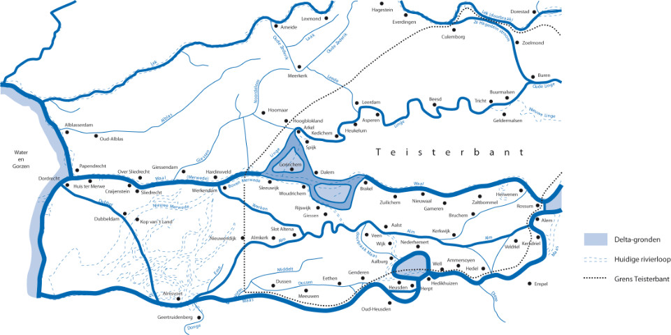 Woudrichem, Stad en Land - Rivieren en stroombeddingen tot in de 10e eeuw na Chr.