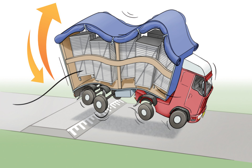 Transportbewegingen - Voorkomen van barsten en breken eieren.