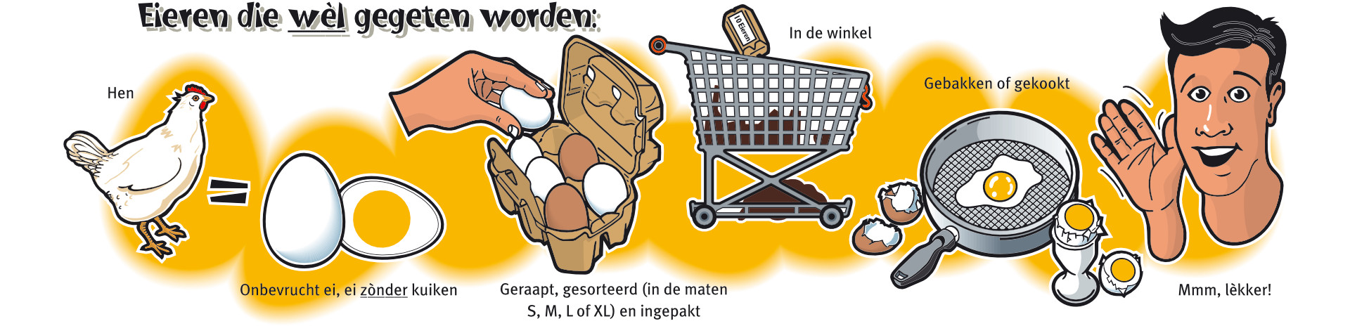 Eieren die wel gegeten worden