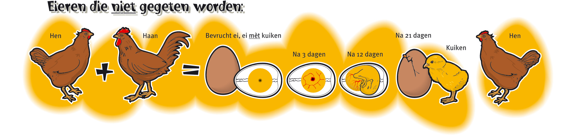 Eieren die niet gegeten worden